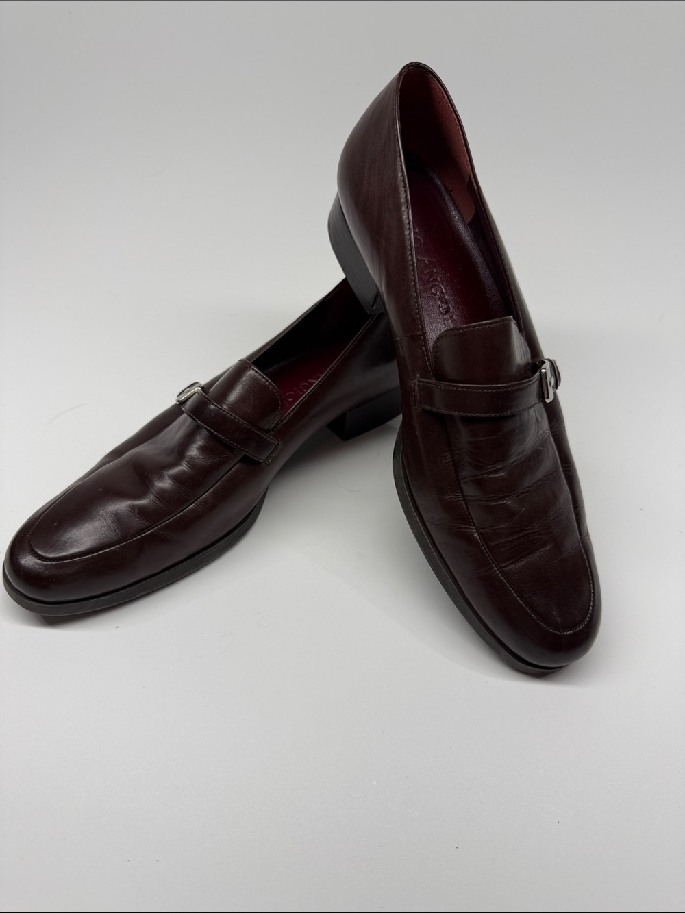 Enzo Angiolini Women's Burgundy Leather Loafers